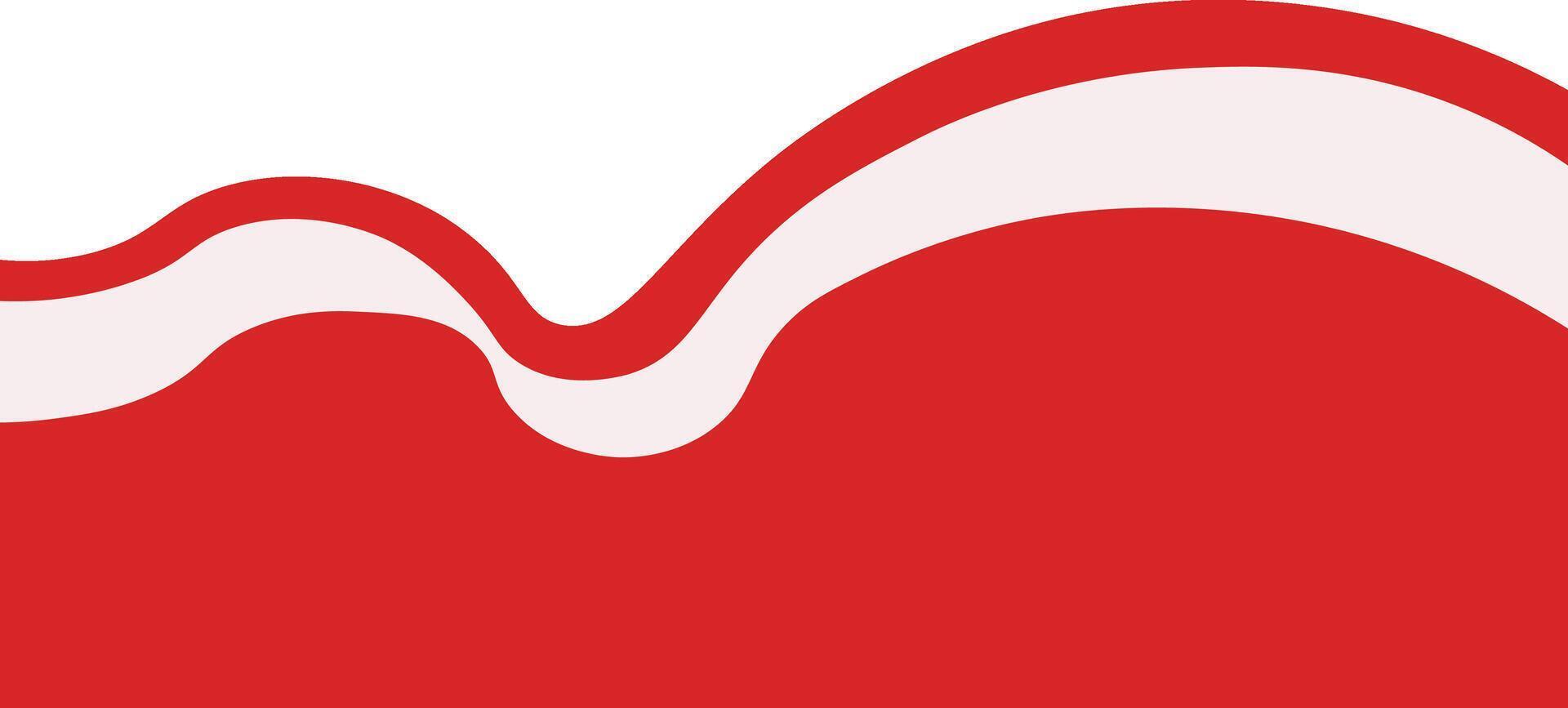 Indonesian Flag Ribbon Border with Cartoon Design. vector