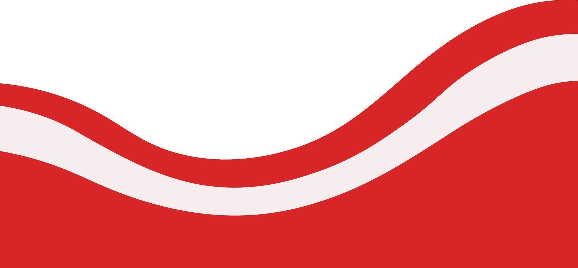 Indonesian Flag Ribbon Border in Cartoon Design, vector