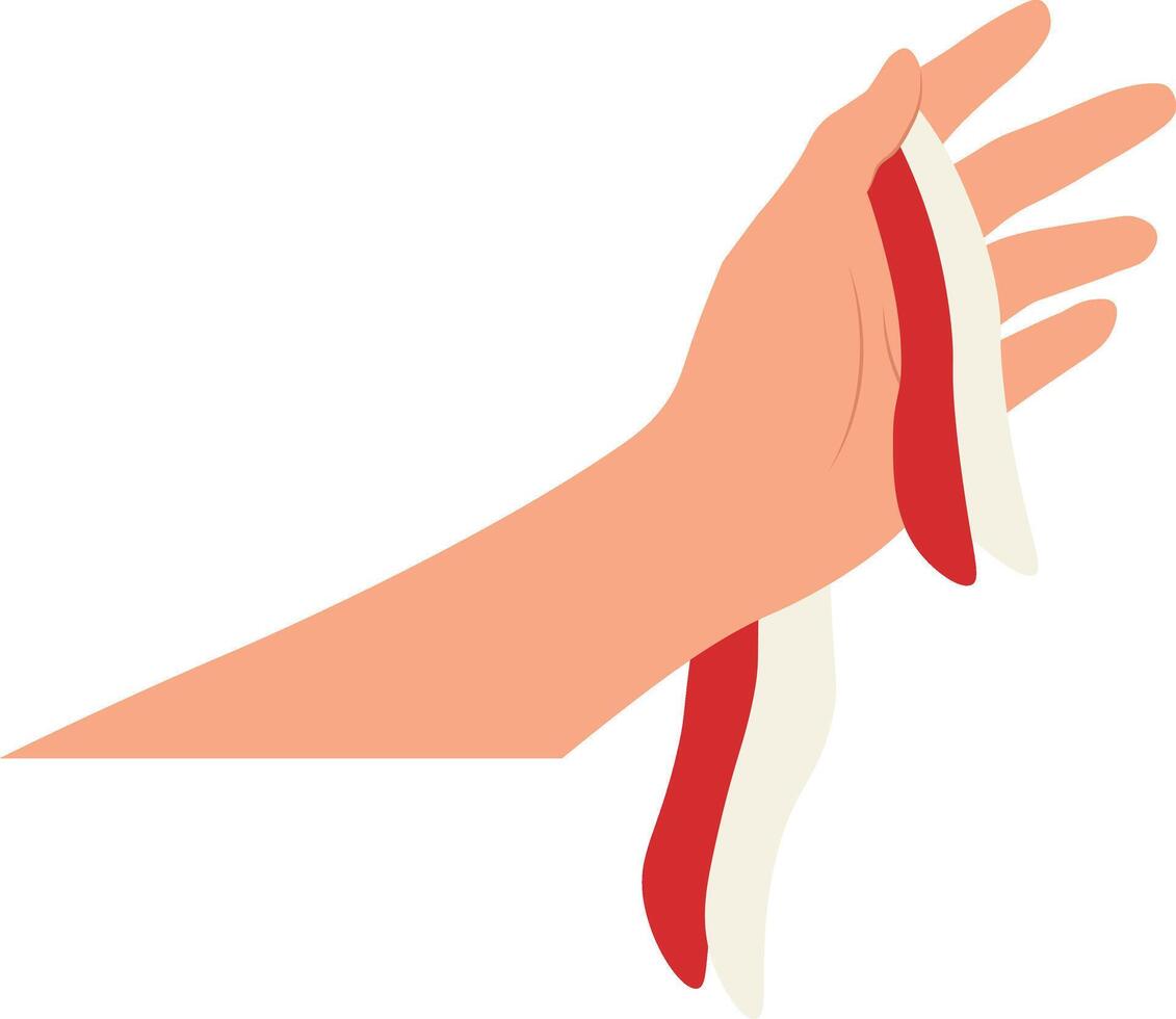 Hands Holding the Indonesian Flag on White Background vector