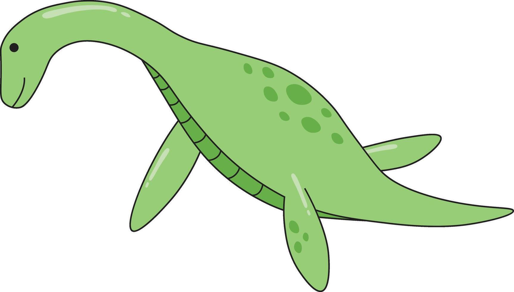 Cute Dinosaurs Illustration on White Background vector