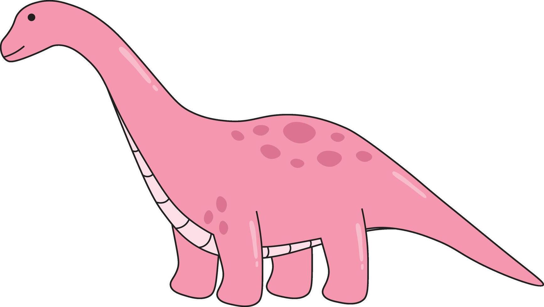 Cute Dinosaurs Illustration Isolated on White Background. vector