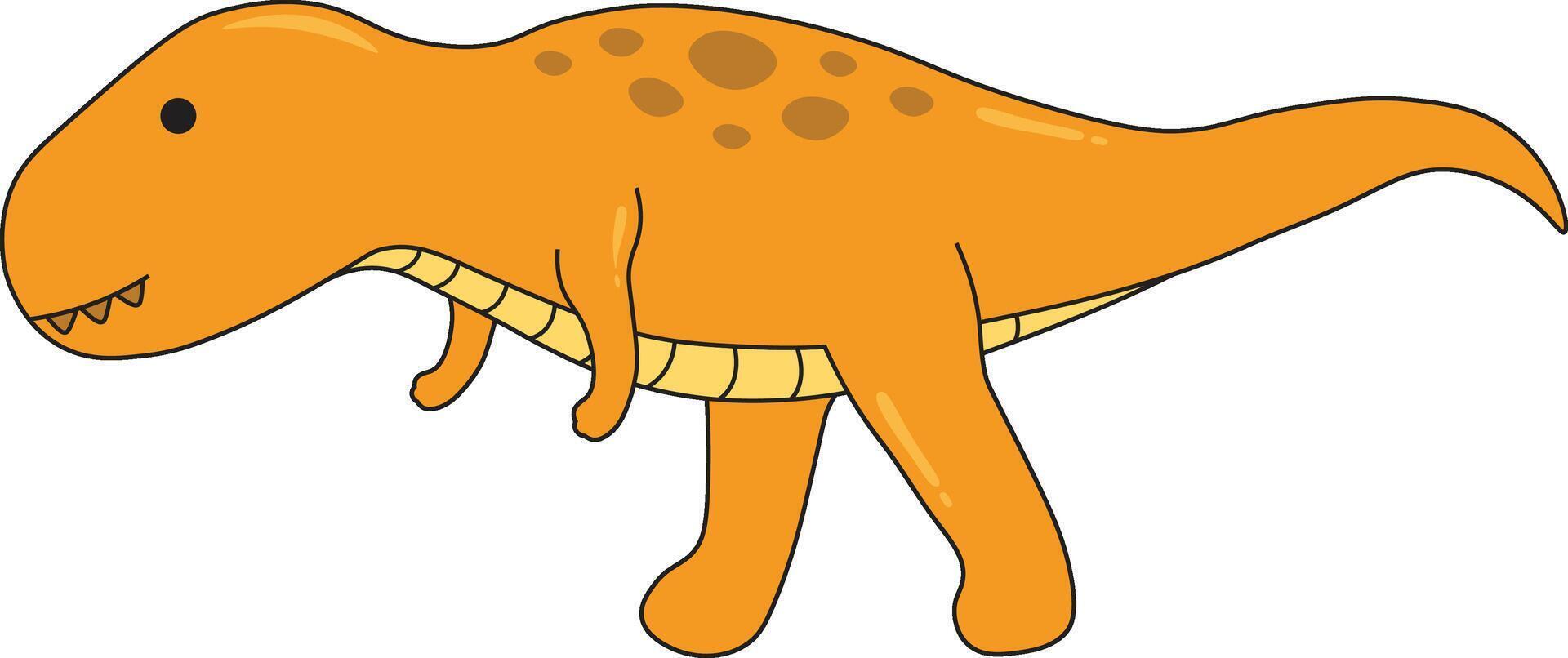 Cute Dinosaurs Illustration. Isolated on White Background vector