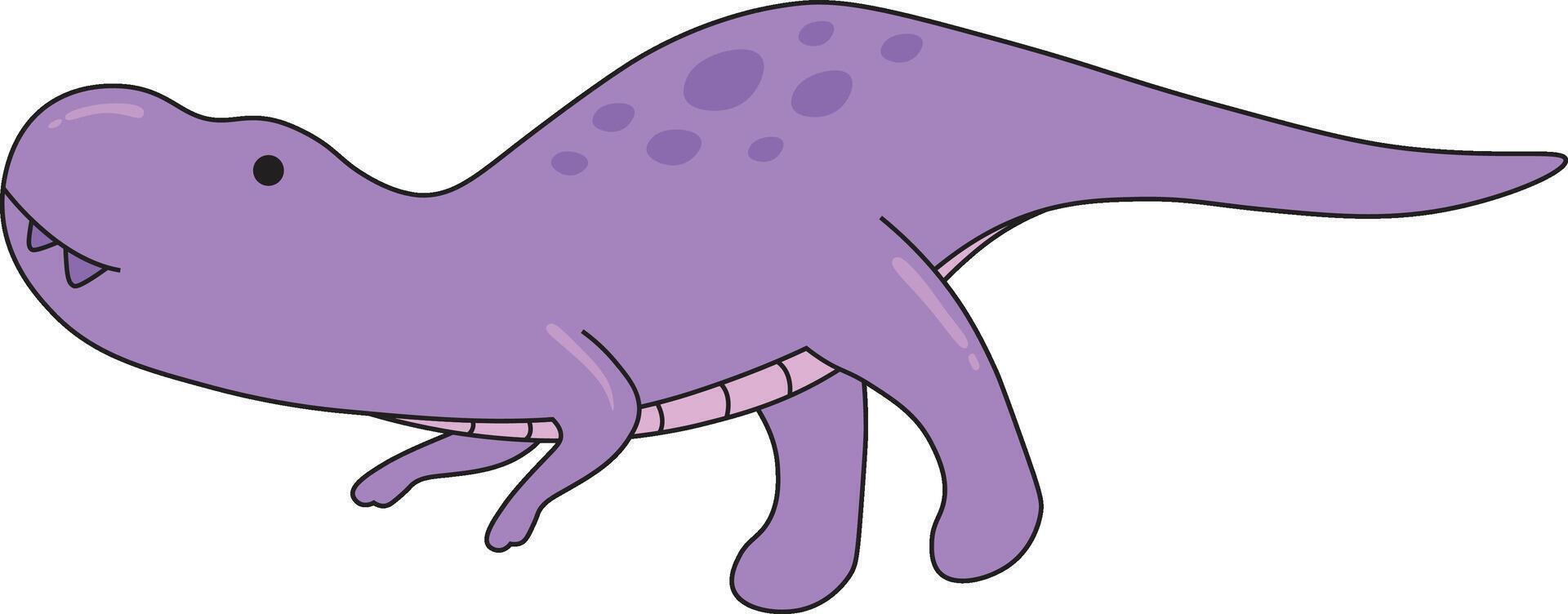 Cute Dinosaurs Illustration. Isolated on White Background. vector