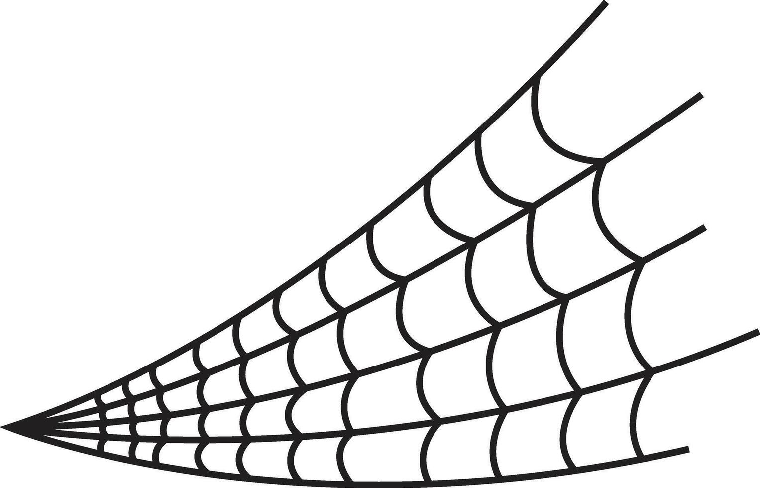 Spider Web Decoration, Isolated on White Background, vector