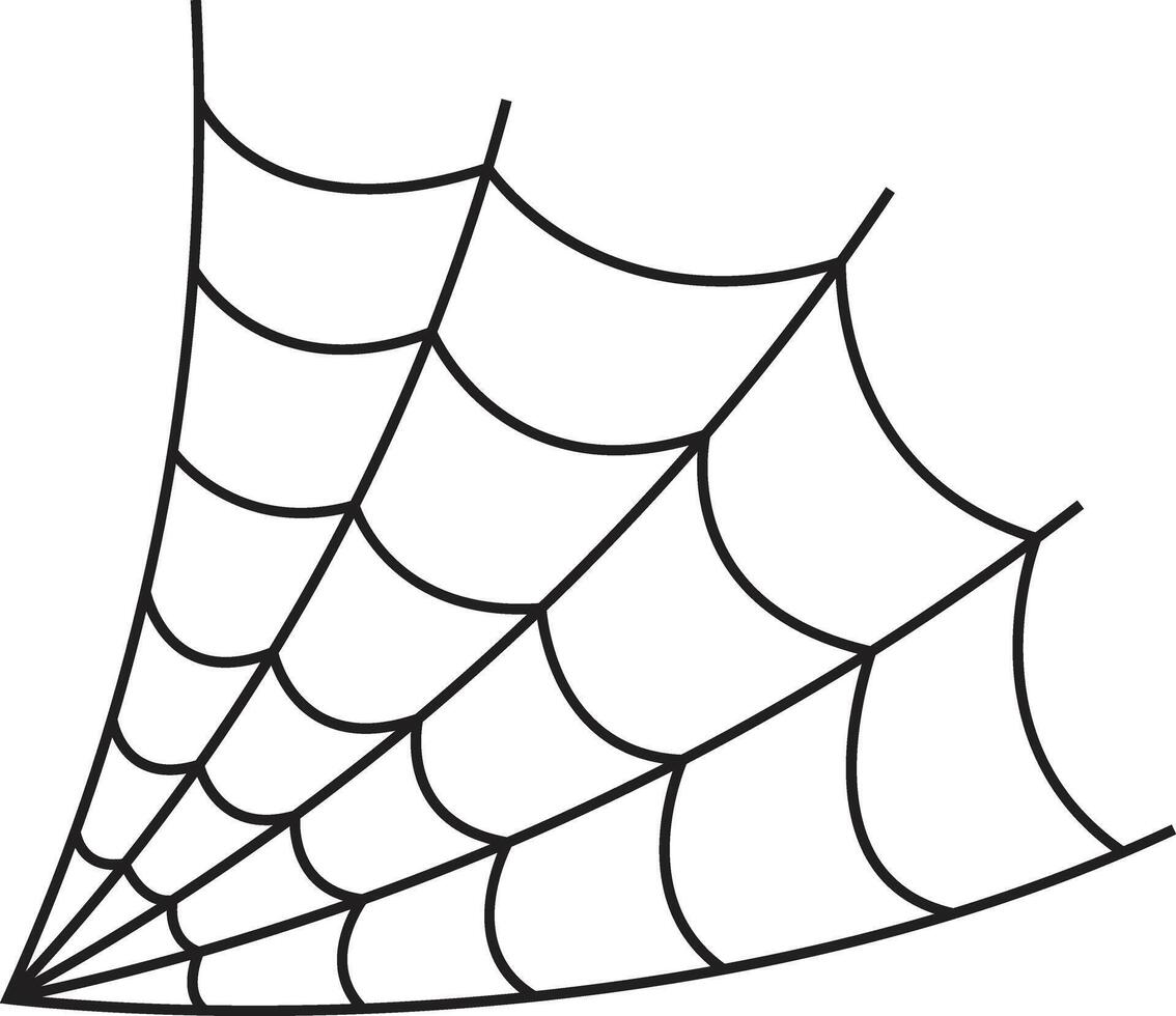 Spider Web Decoration, Isolated on White Background. vector