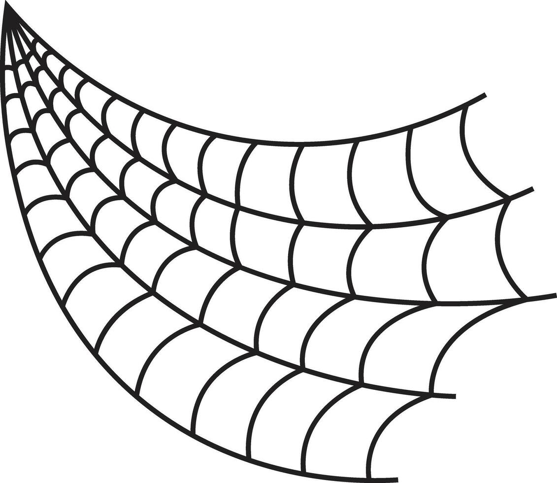 Spider Web Decoration with Flat Design. vector