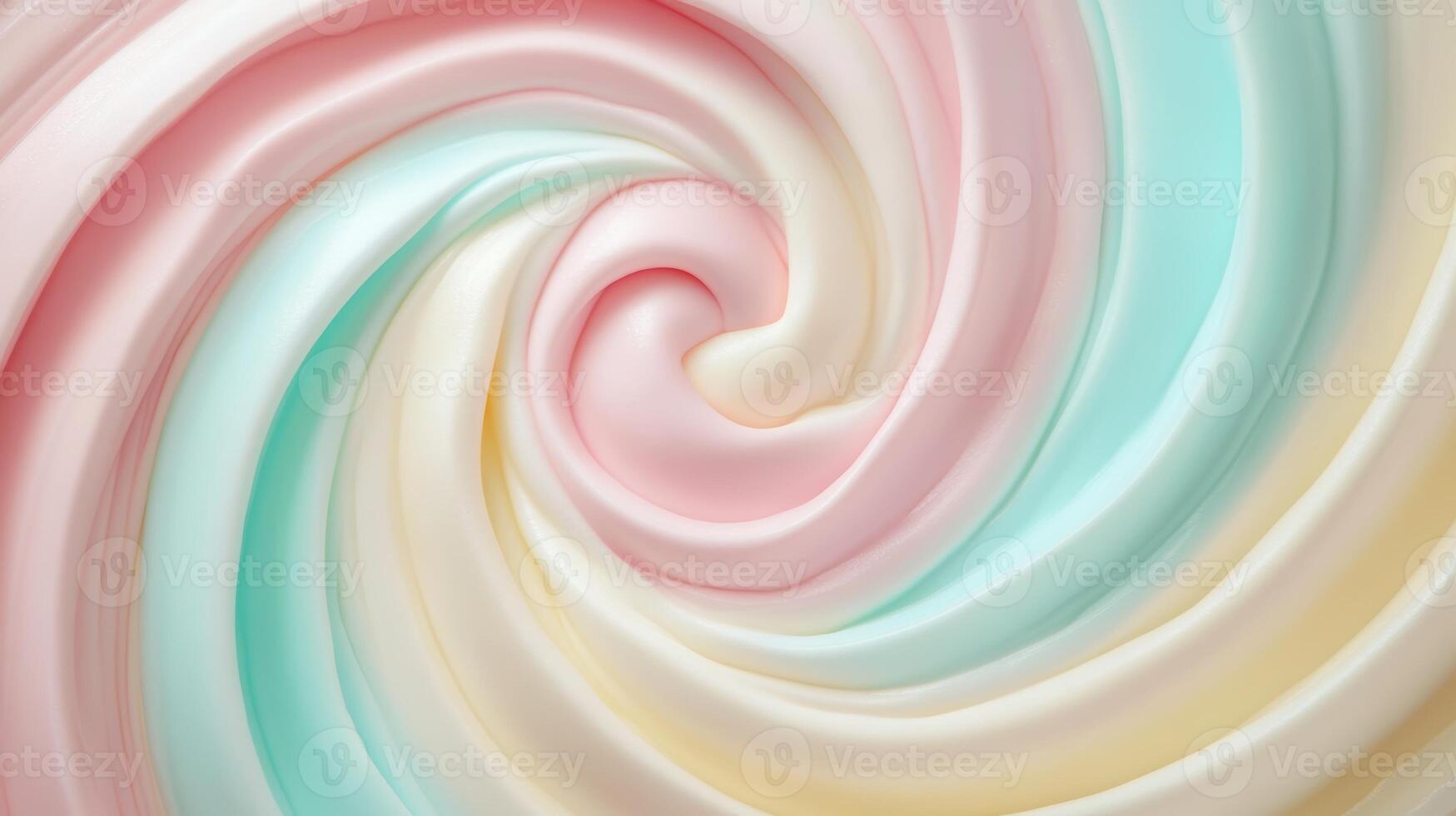 Pastel swirl of pink, blue, and cream colors in a smooth, creamy texture creating a hypnotic and soothing visual effect. Background texture with funky vibes photo