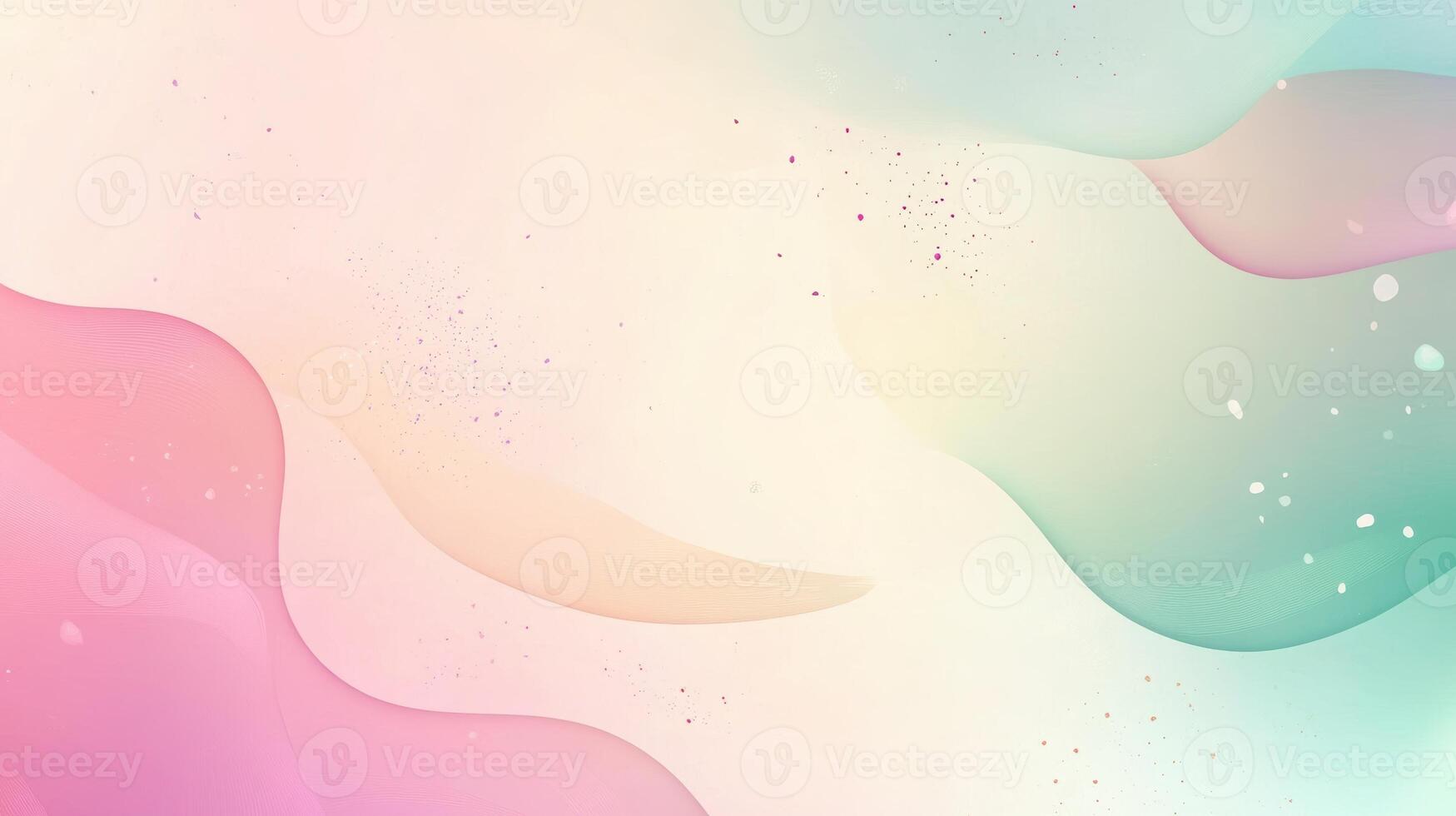 Soft pastel abstract design with pink and green fluid waves creating a serene and dreamlike atmosphere photo
