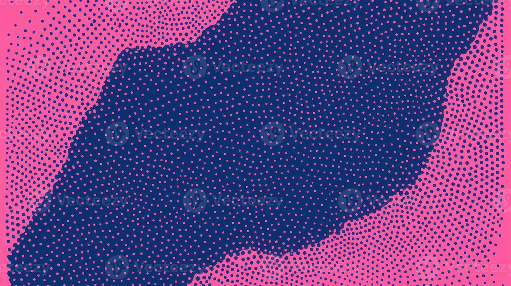 Vibrant pink and blue abstract halftone pattern with dotted texture creating dynamic and eye-catching optical illusion art photo