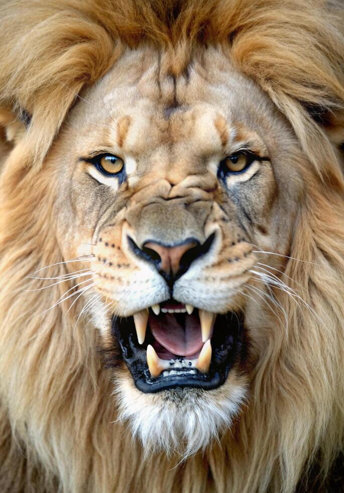 A angry Male Lion Portrait Untamed Beauty High quality photo