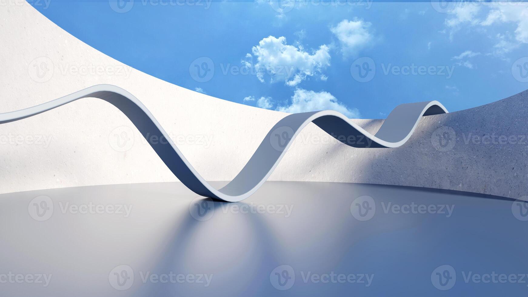 Abstract background of architecture stone texture background. Geometric pattern. 3d render of abstract futuristic architecture with empty floor. minimal exterior, product background. 3d rendering photo