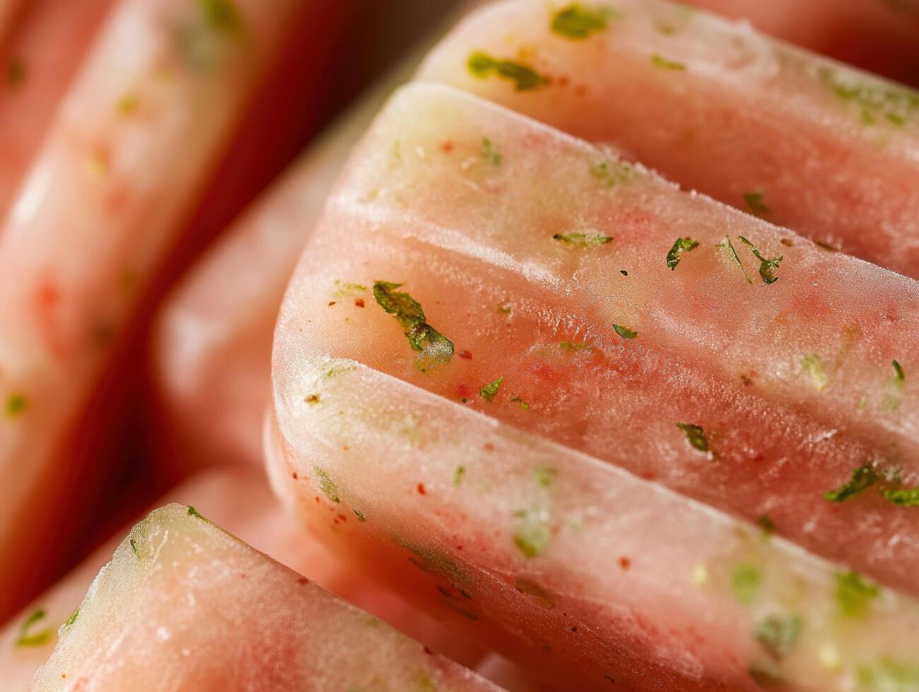 Chilled Watermelon Pops Swirled With Mint for Summer Snacking photo