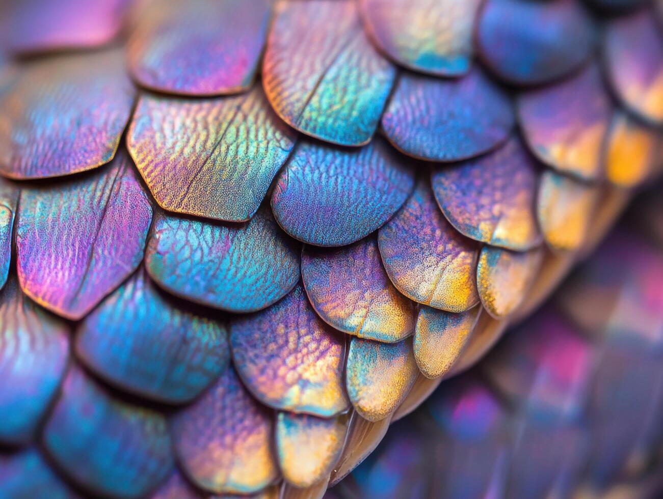 Living Lizard Armor Displaying Bright Rainbow Markings photo