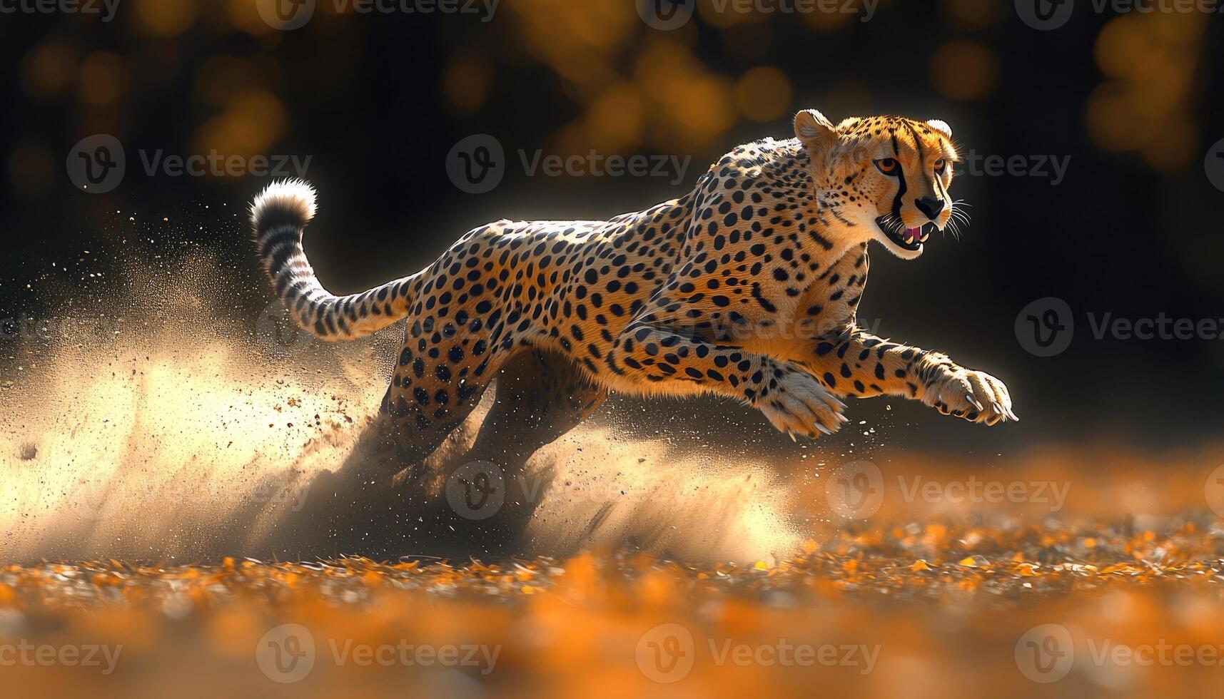Cheetah In Motion Graceful Sprint photo