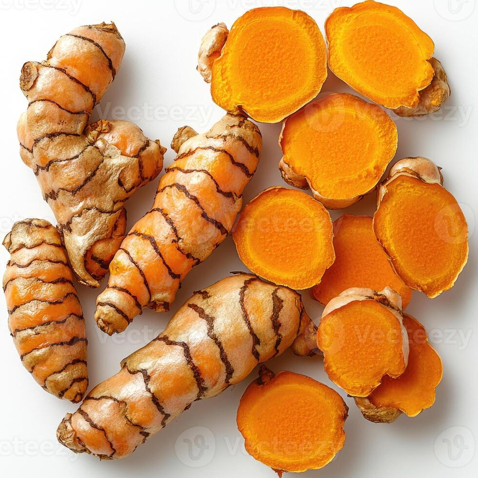 Sliced Turmeric Root Display photo
