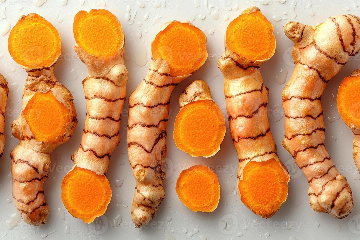 Turmeric Root Sliced Vibrant photo