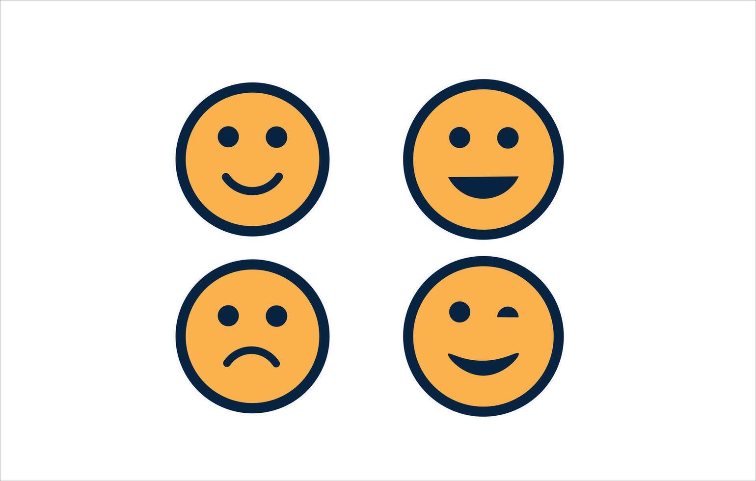 Expression Emotion Faces Set Graphic Illustration Collection Design vector