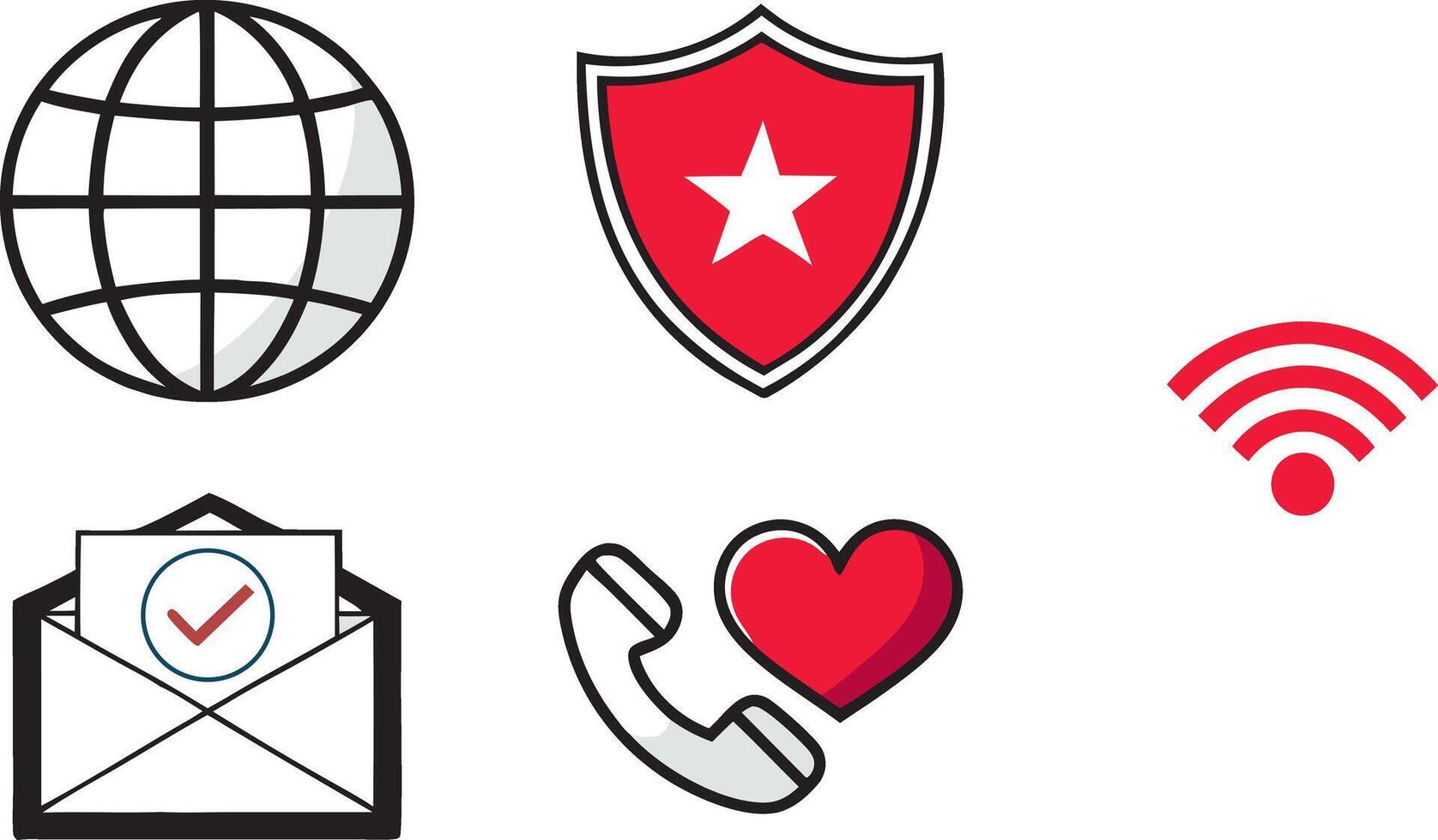 Essential Communication Icons Set for Diverse Digital Needs vector