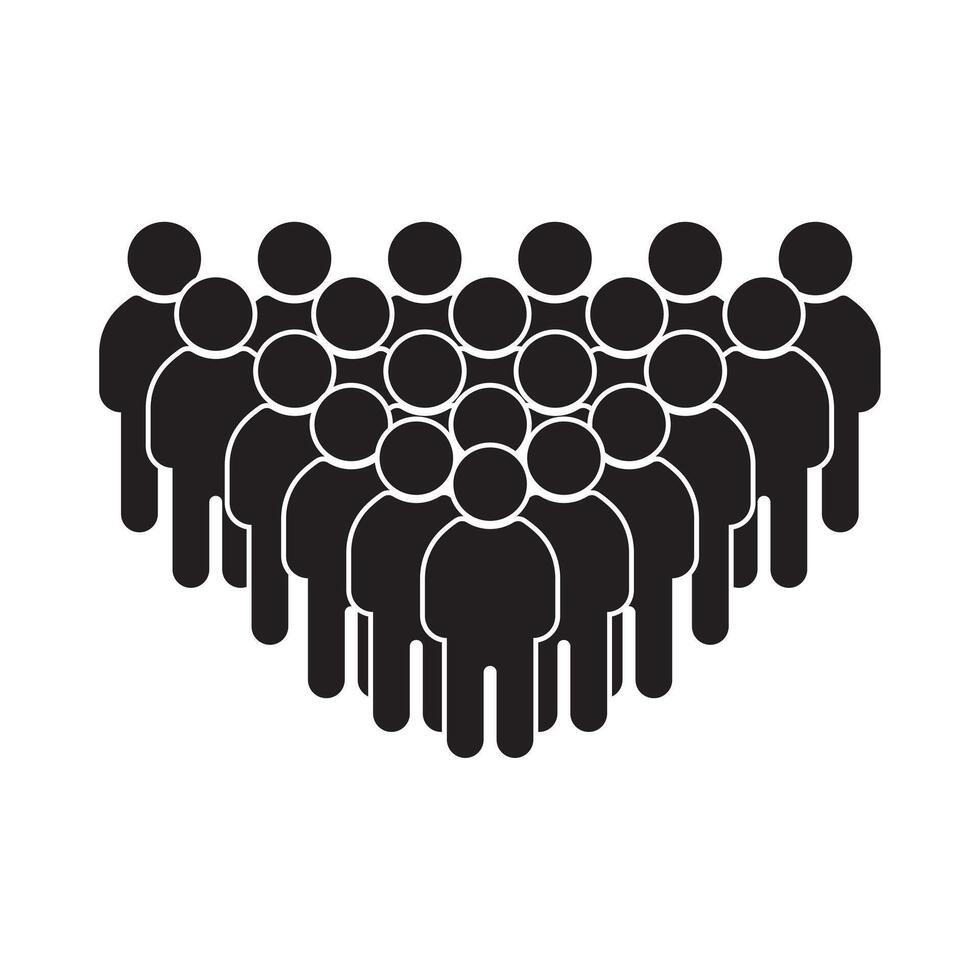 Group crowd people icon modern simple design vector