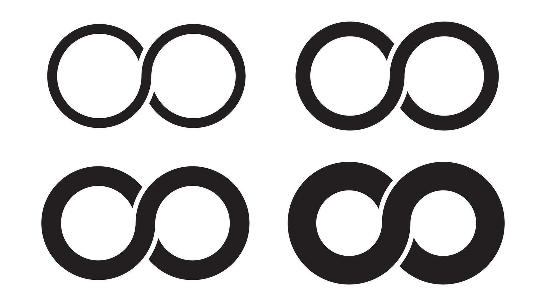 Smooth Infinity Loop Symbol Icon vector
