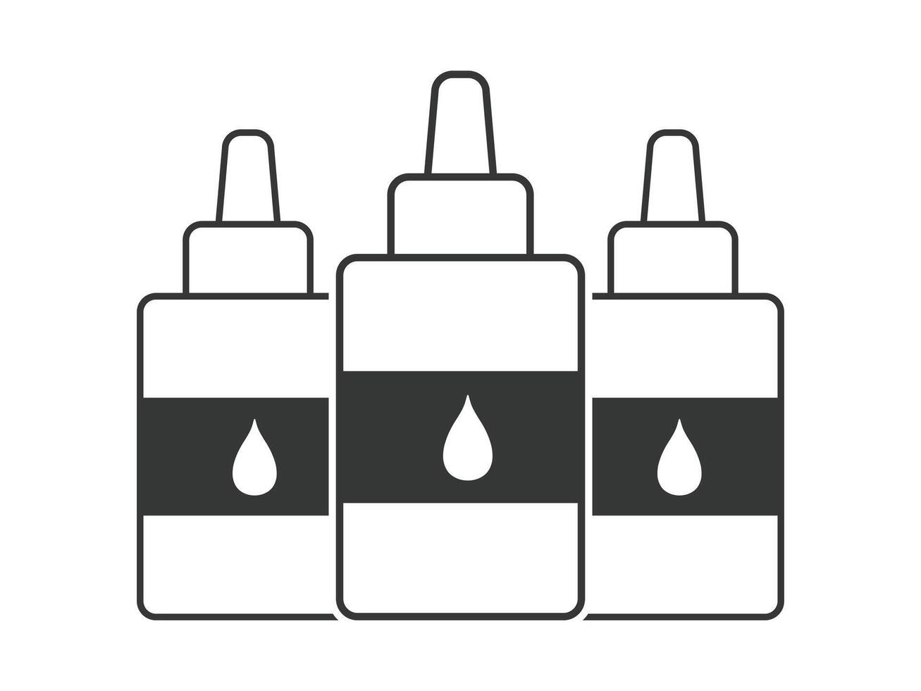 Side View Toner Cartridge Icon Outline vector