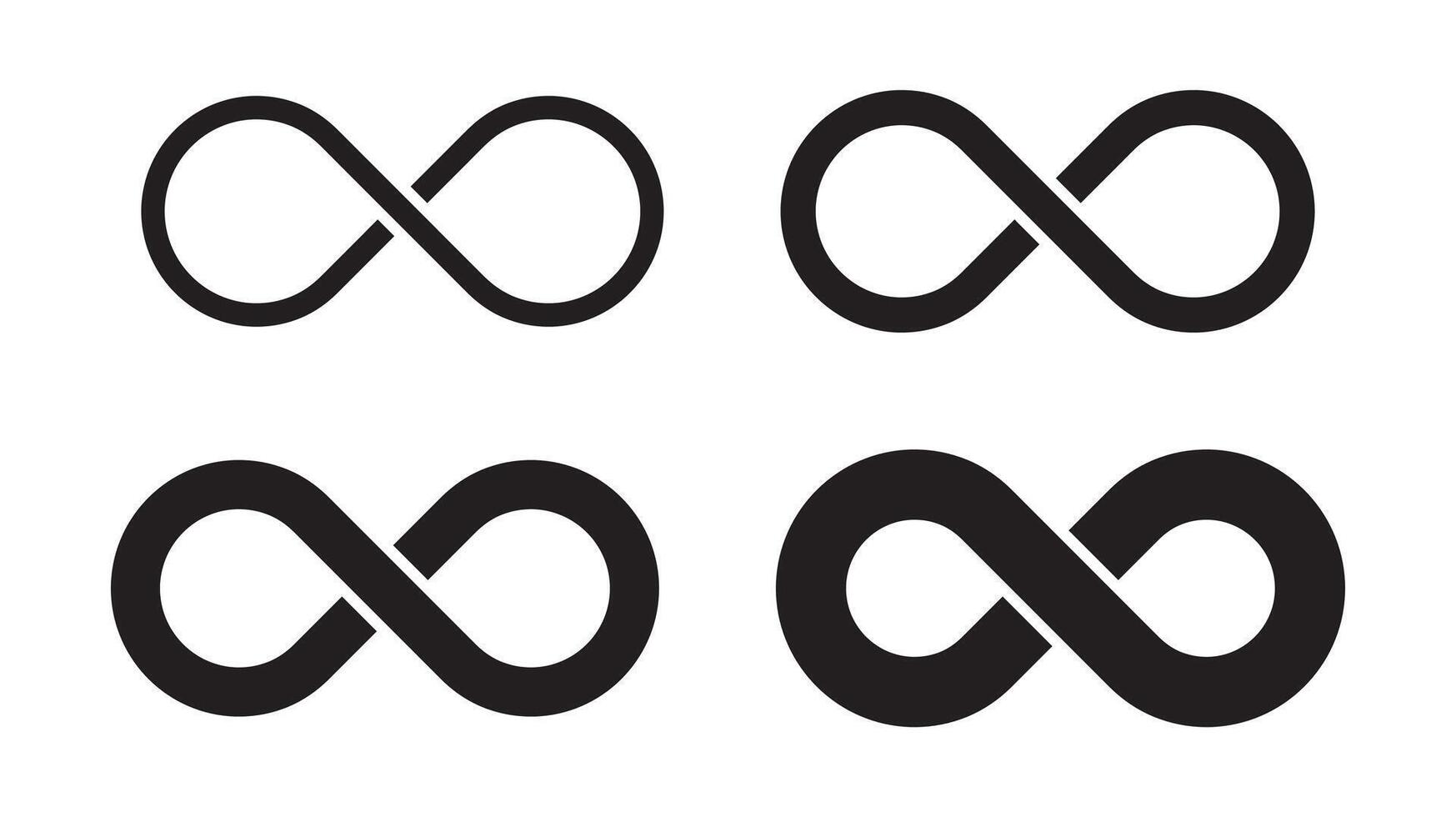 Abstract infinity symbol icon modern clean shape vector