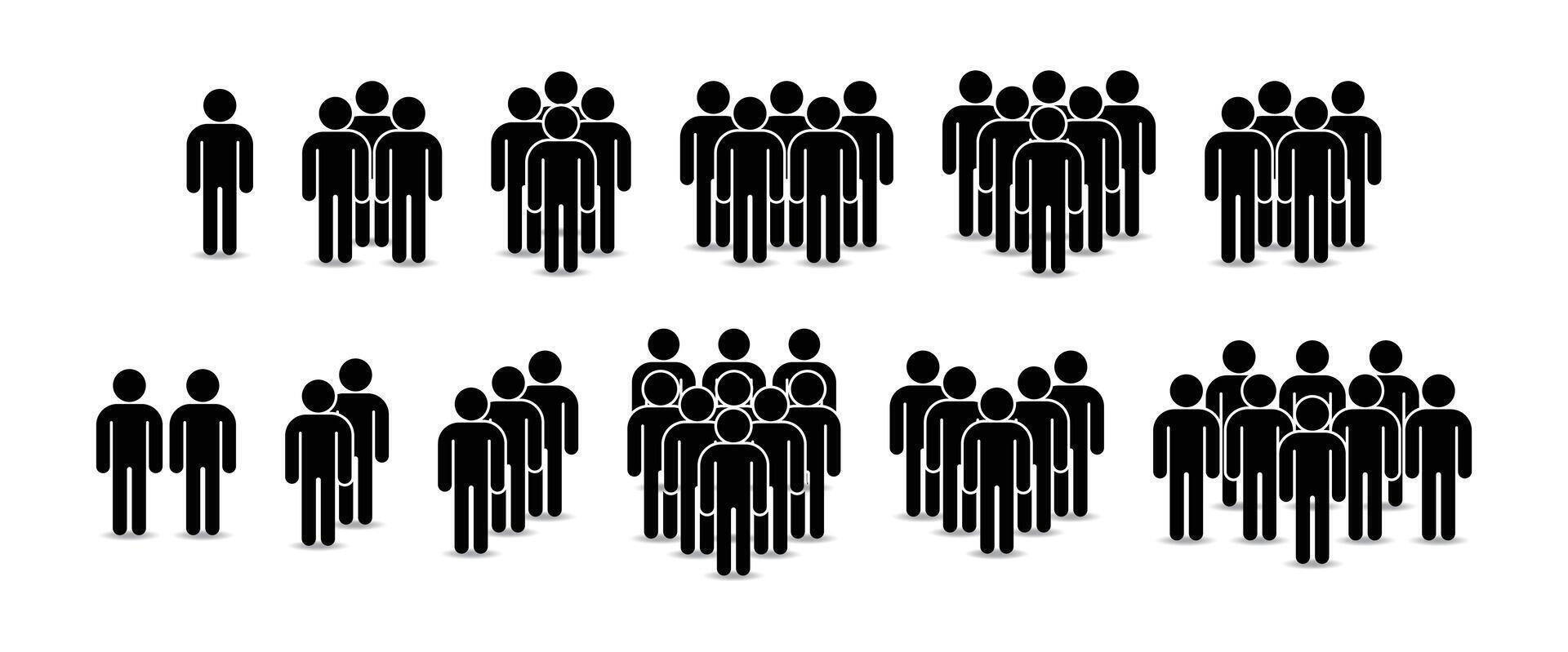 Simple people icon human group flat design vector
