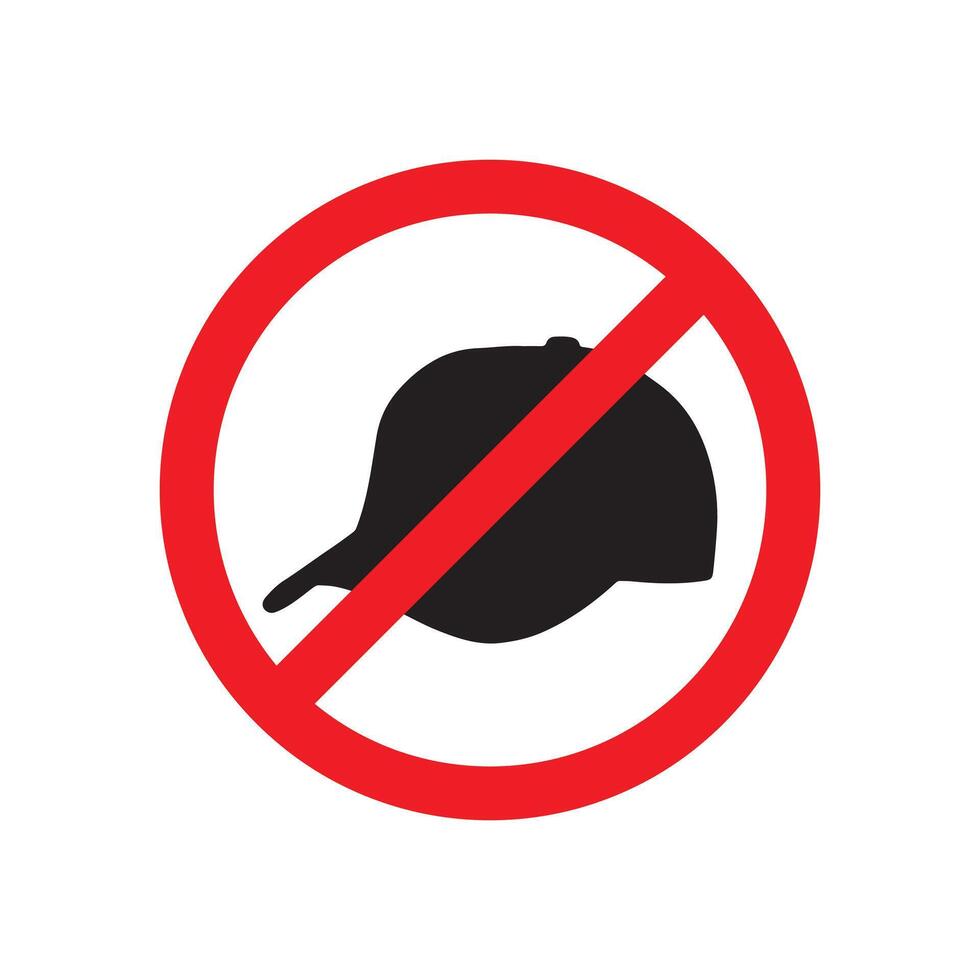 Illustration design indicating no caps allowed vector