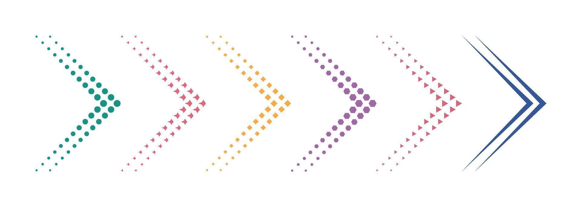 Modern Simple Flat Arrows Icon Set vector