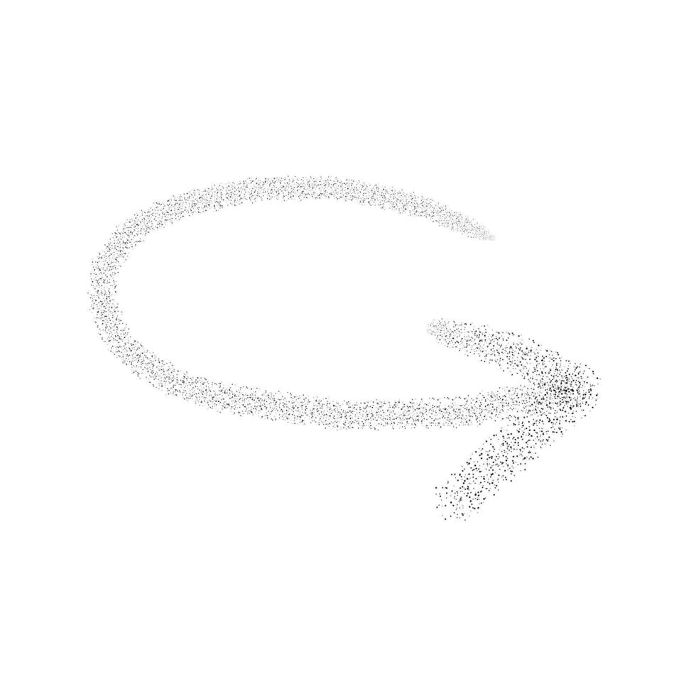 Grunge dot arrow round rough style vector