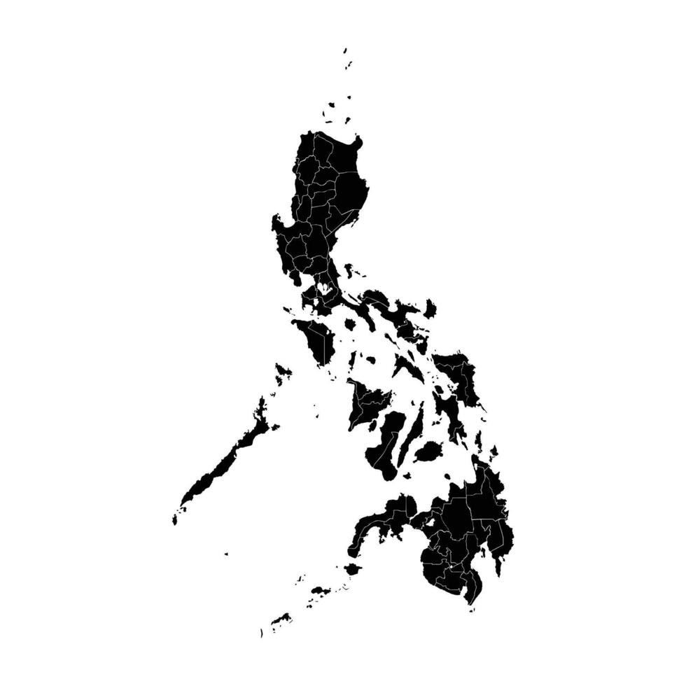 Philippines Map White Background vector