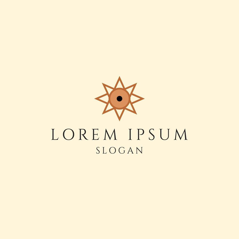 Minimalistic logo design with a clean Star of David symbol, ideal for cultural, spiritual, or modern branding with geometric and sacred symbolism. vector
