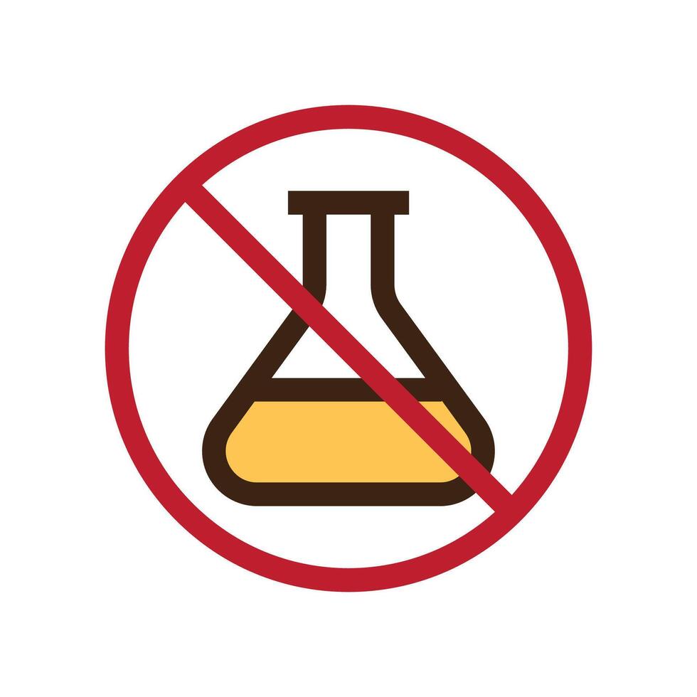 Flat design icon indicating no preservatives vector