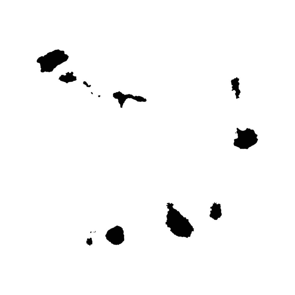 Cape Verde Black Map White Background vector