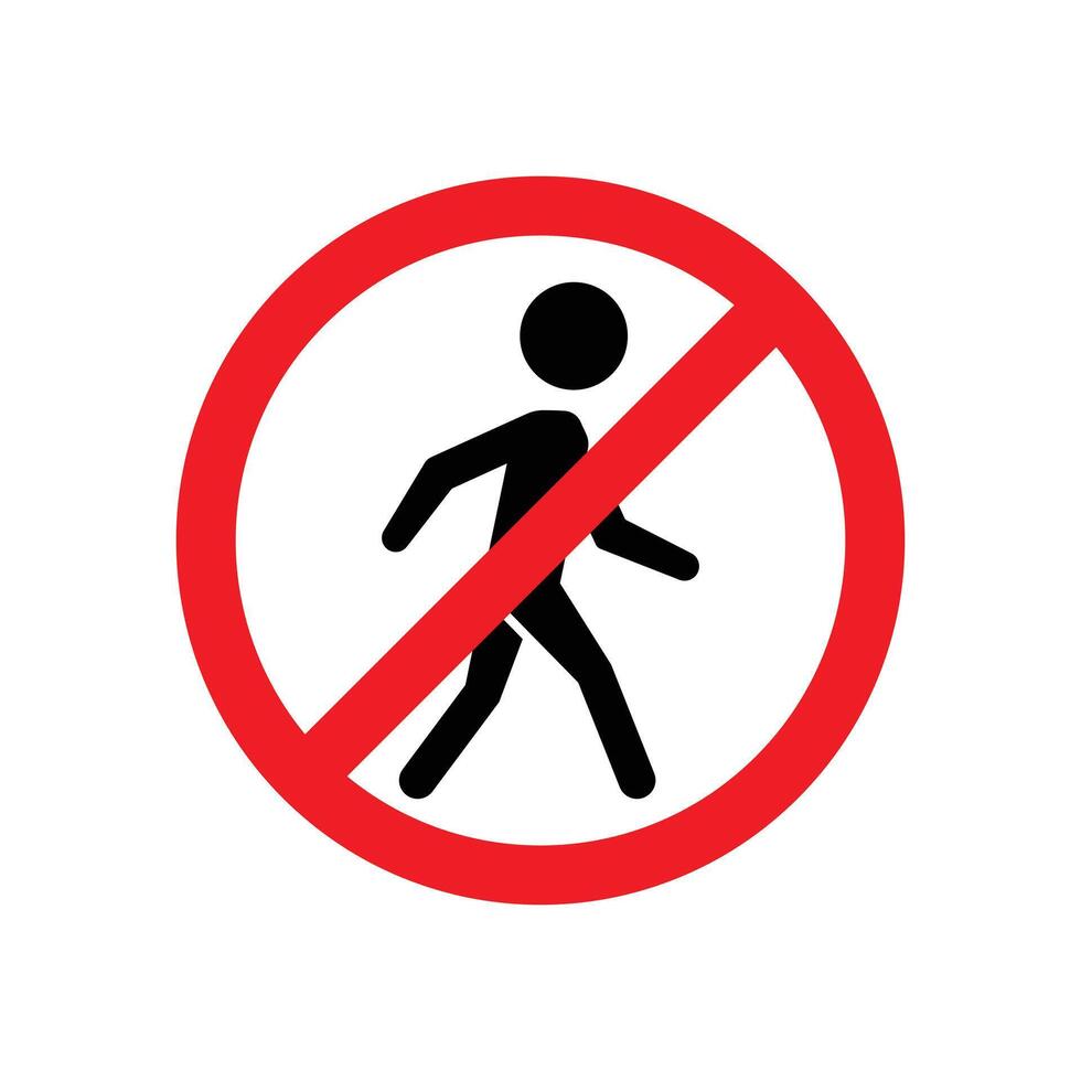 Icon representing no entry sign in design vector