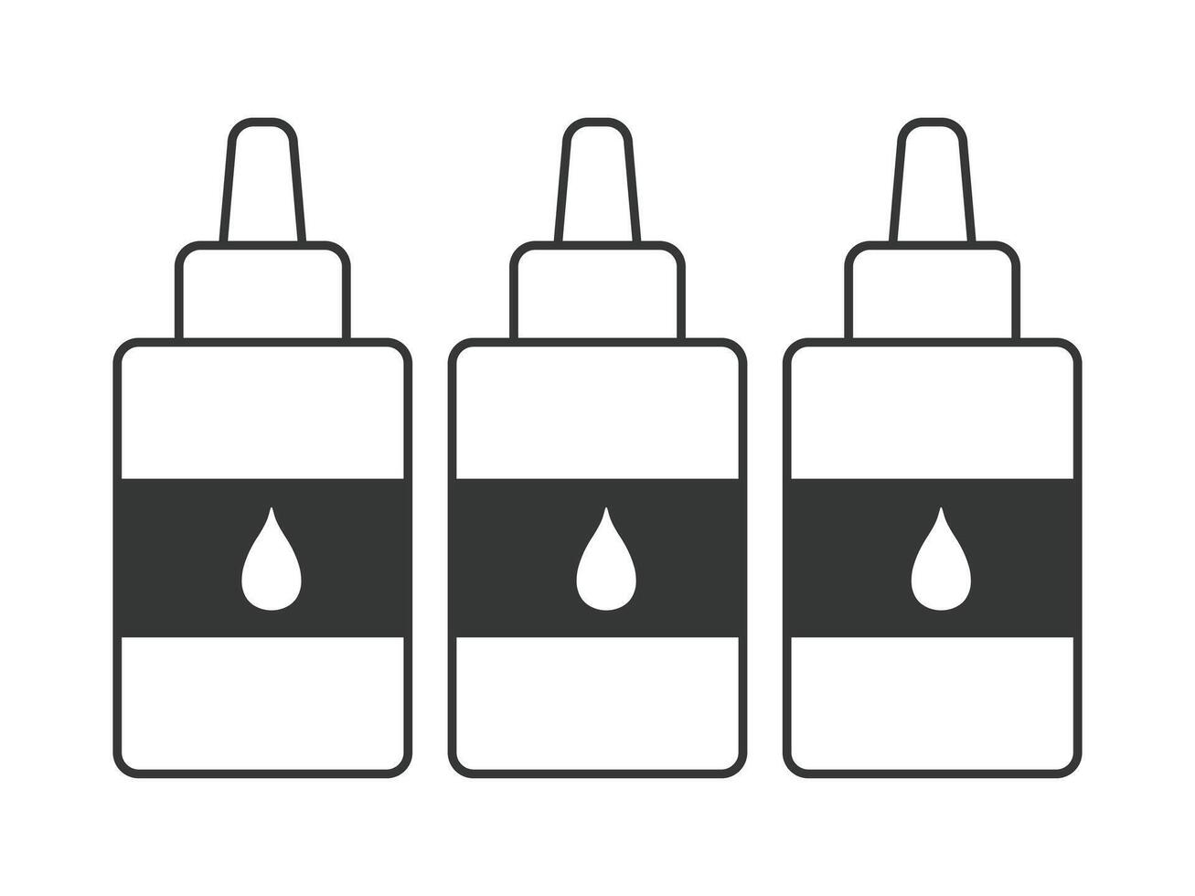 Toner cartridge outline icon for printing devices vector