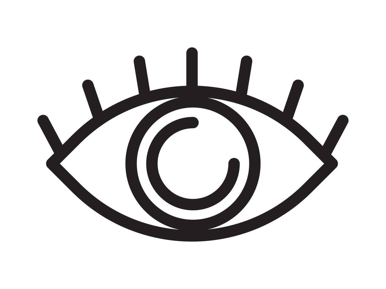 Literate Eyes Eyelashes Icon Design vector