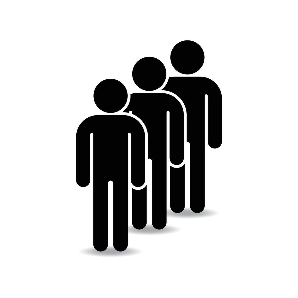 Icon of people grouped together for community unity vector