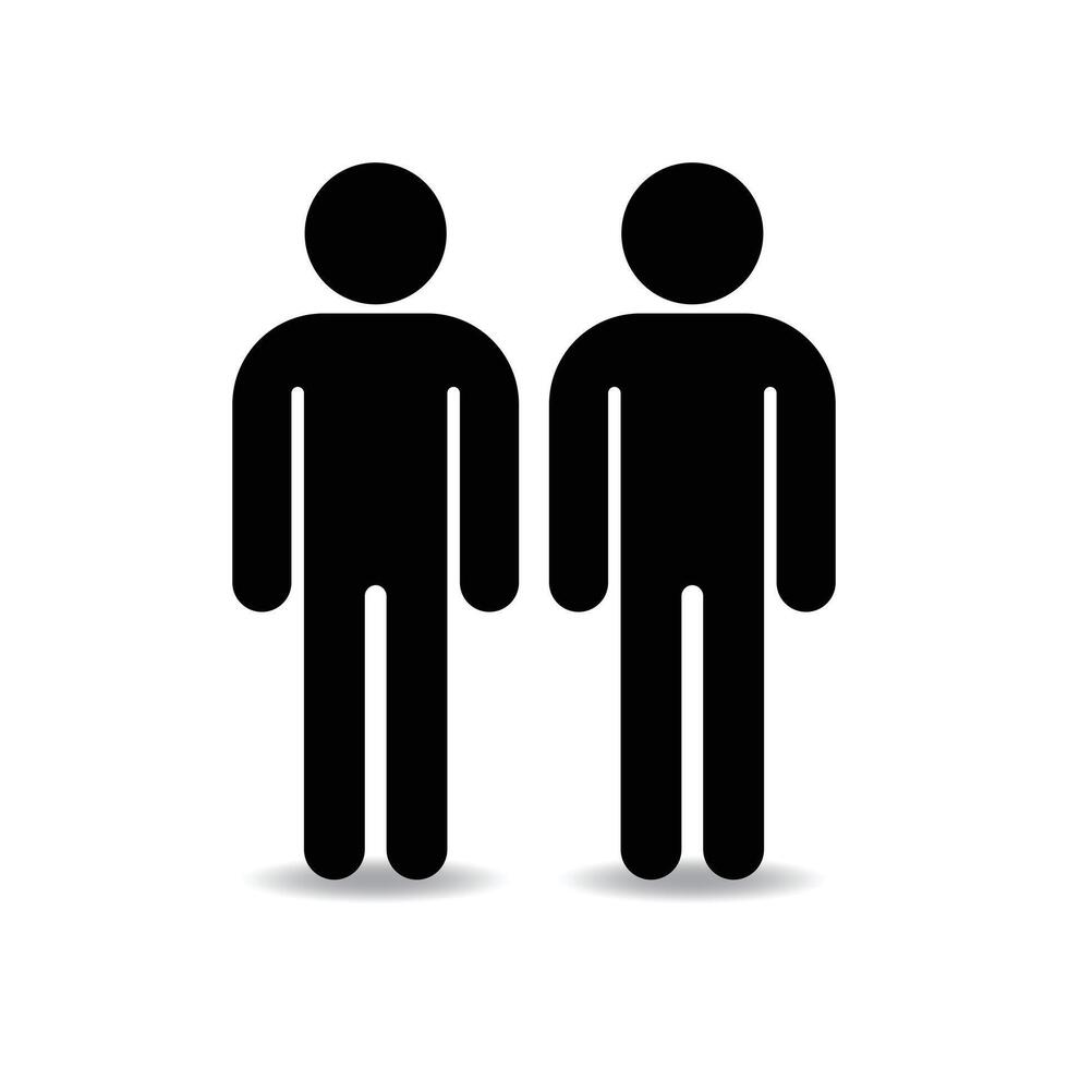 Icon showing two people together for communication vector