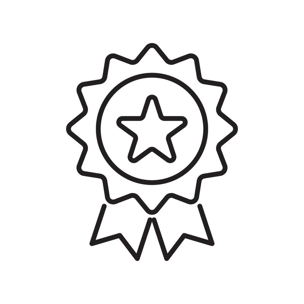Outline premium label icon clean minimal style vector