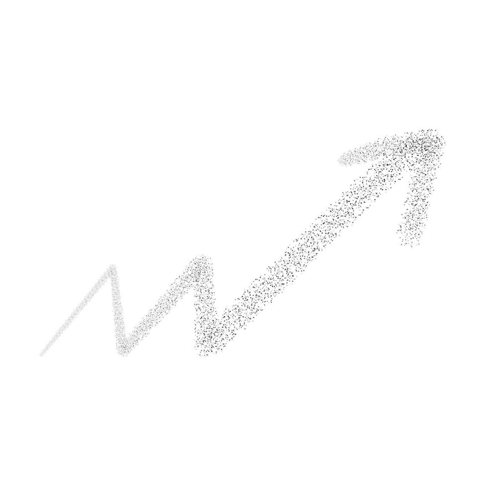 Grunge dot arrow zigzag up style vector