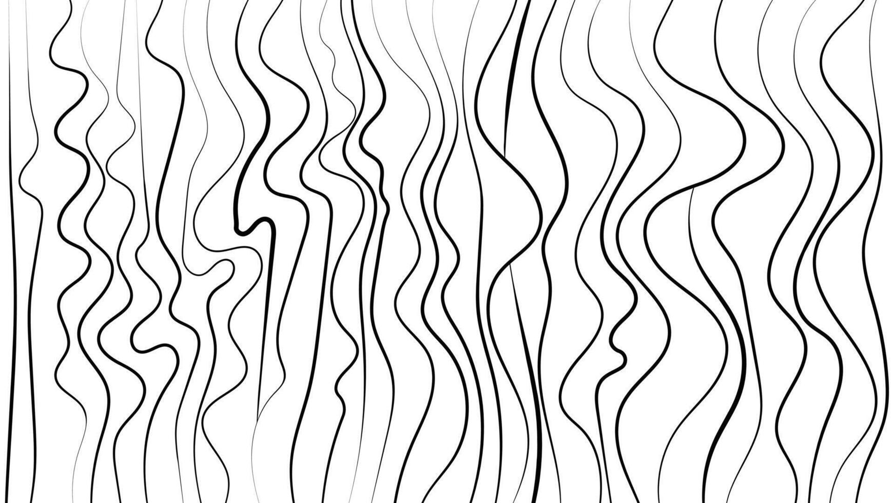 Hand Drawn Vertical Wavy Line Background vector