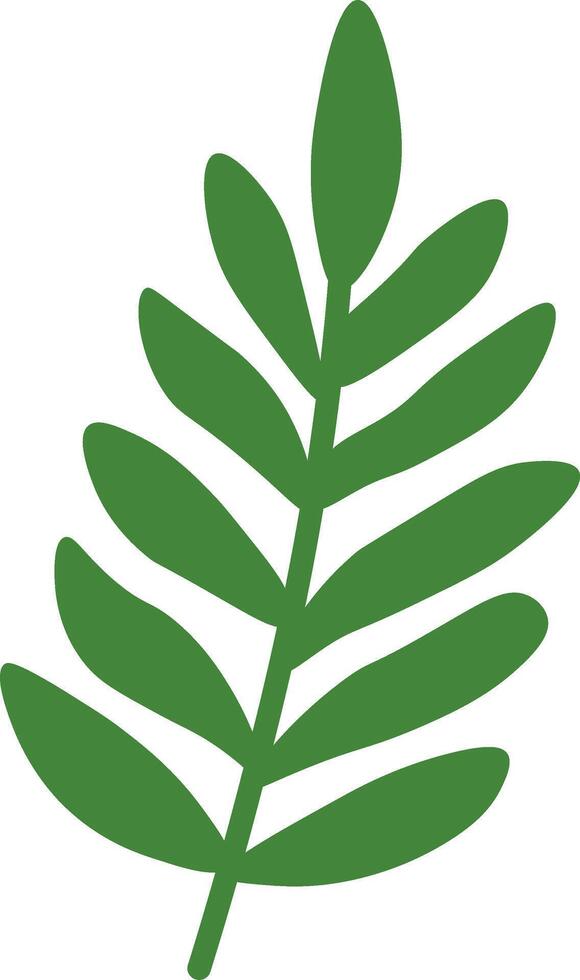 Simple Green Tropical Leaf Collection vector