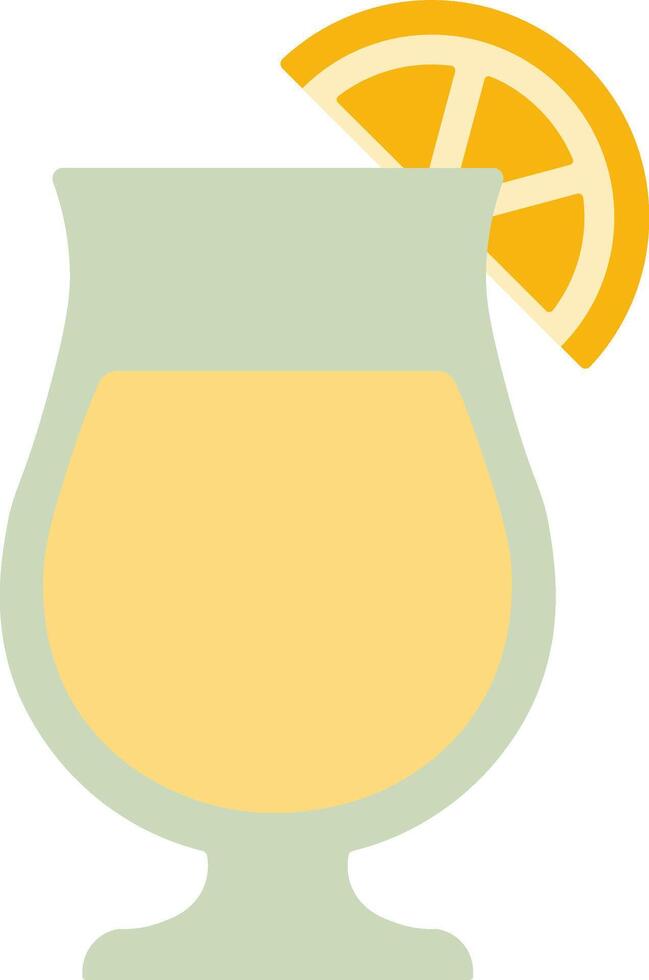 Flat Design Approach to Lemon Juice and Slice vector