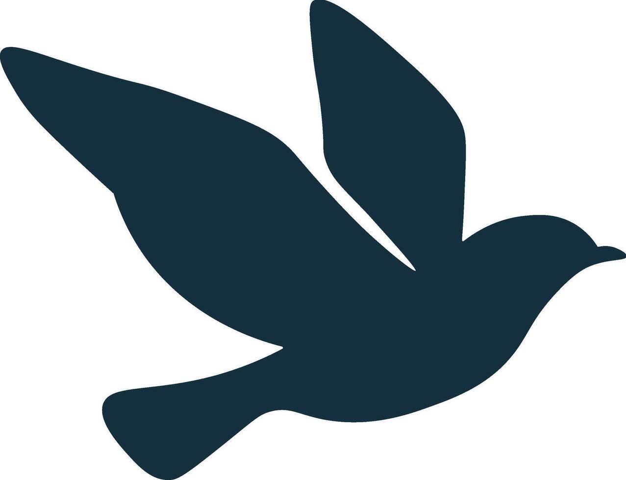 Flying Bird Silhouette Graphic Element vector