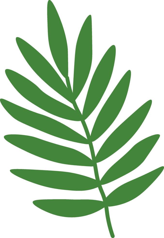 Flat Design of Tropical Leaf Shapes vector