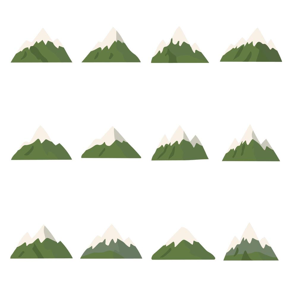 Flat Mountain Minimalist Landscape vector