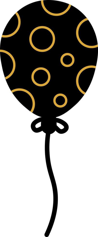 Flat Balloons with Gold and Black Finish vector