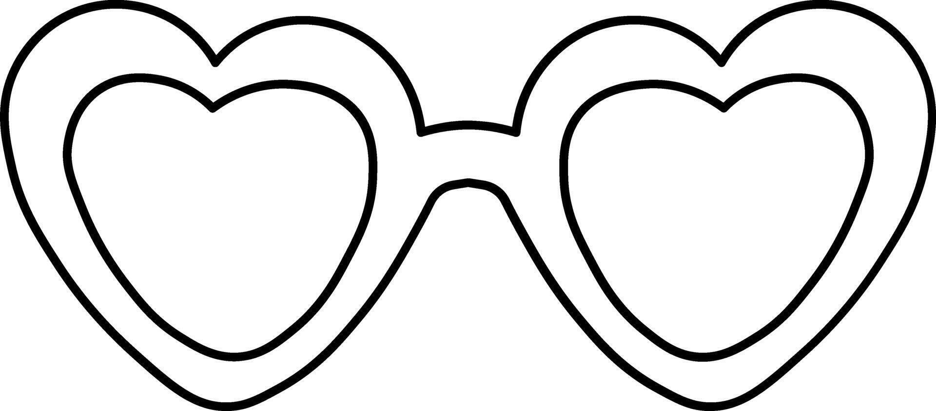 Sunglasses Contour Design in Line Style vector