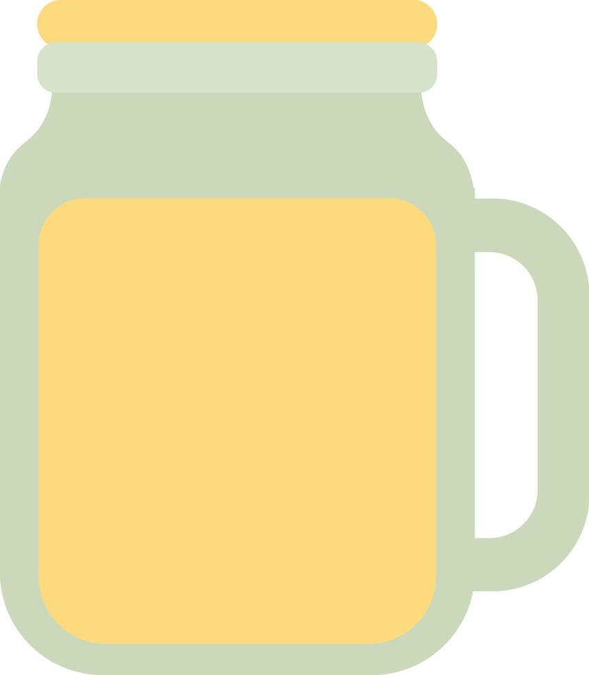 Flat Concept of Citrus Juice with Lemon Slice vector